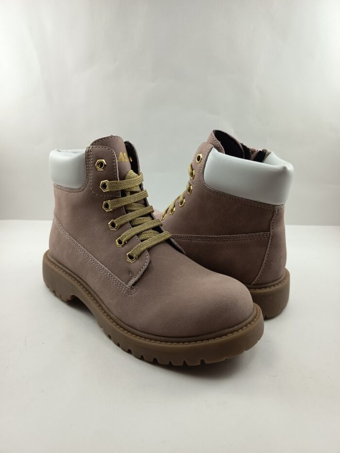 Bota de piel rosa con cierre de cordon, Asso mod. 17732 - Imagen 2