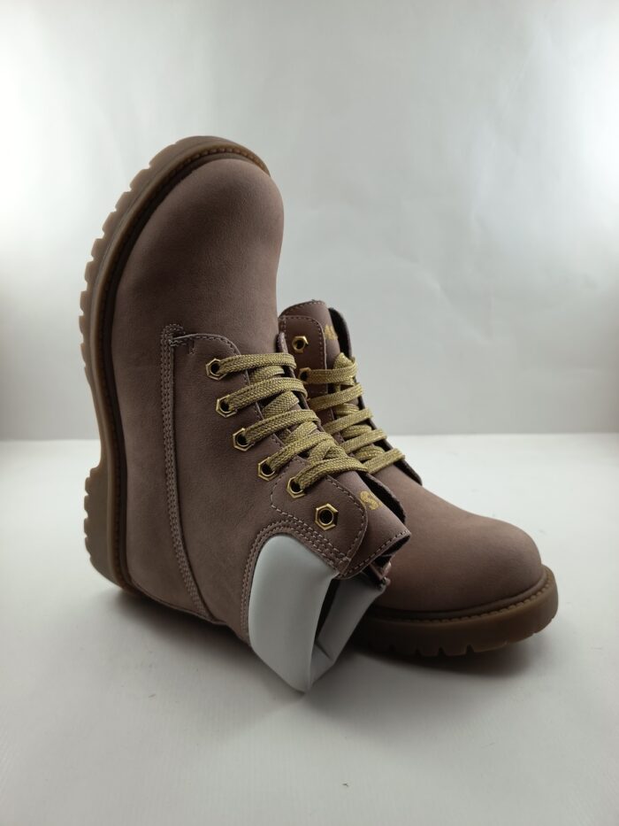 Bota de piel rosa con cierre de cordon, Asso mod. 17732 - Imagen 4