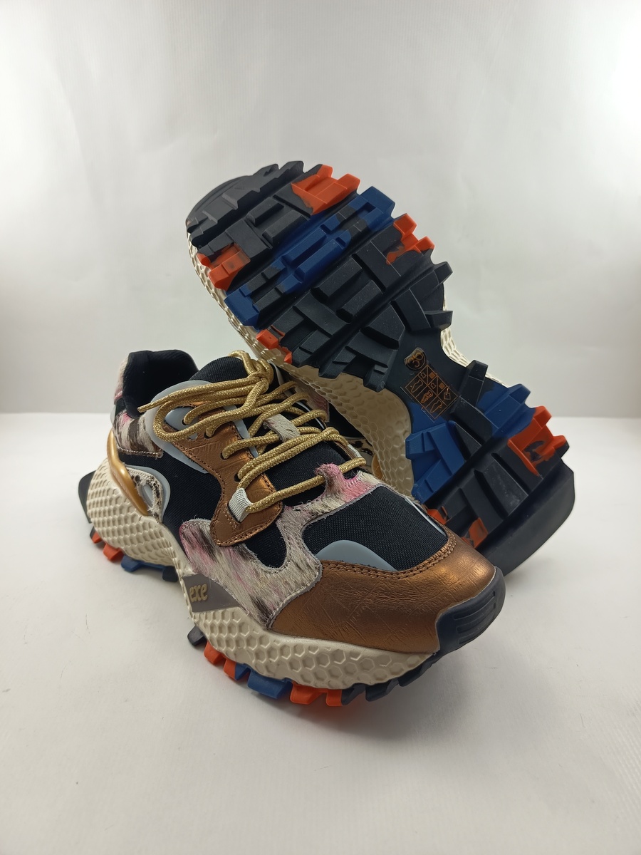 Semi-sport de piel multicolor con cierre de cordon, Exé mod. 3020-10 - Imagen 4