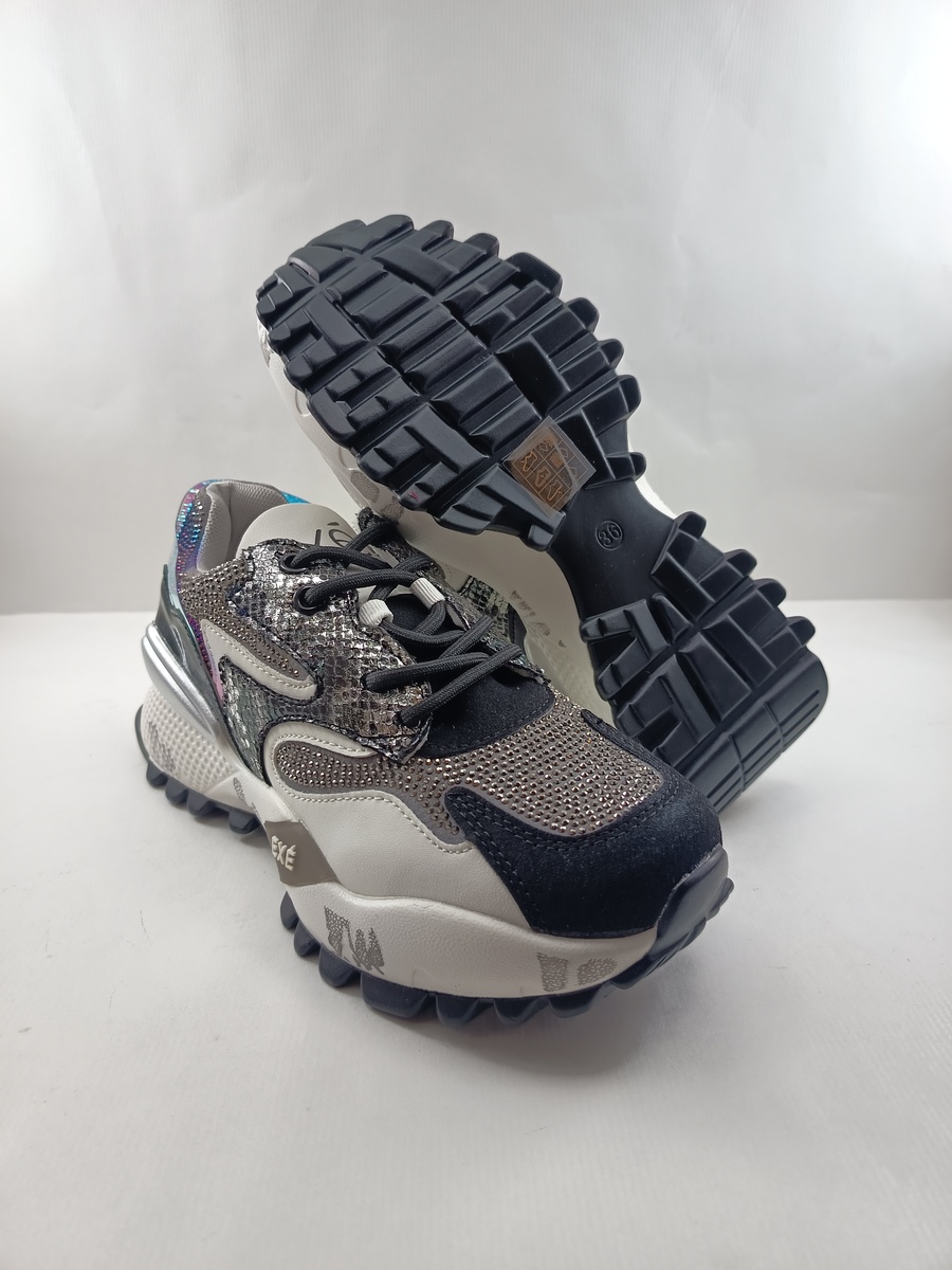 Semi-sport de piel multicolor con cierre de cordon, Exé mod. D190608-17 - Imagen 3