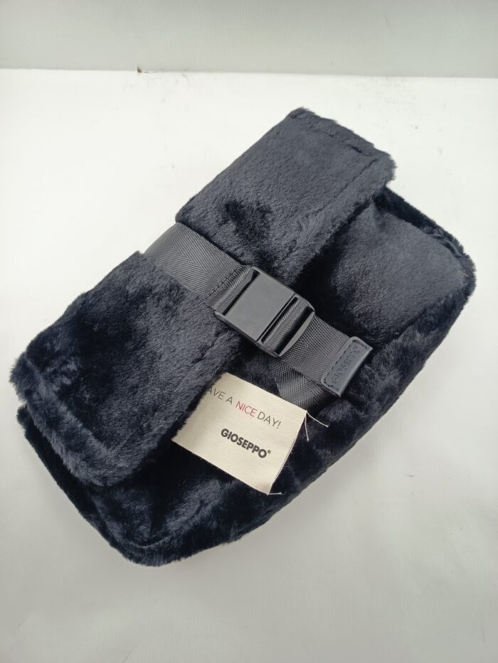 Bolso sintetico negro con cierre de cremallera, Gioseppo mod. 73950