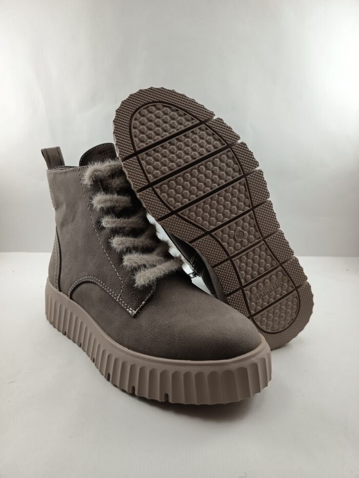 Bota de piel camel con cierre de cordon, Wormann mod. 25251 - Imagen 3