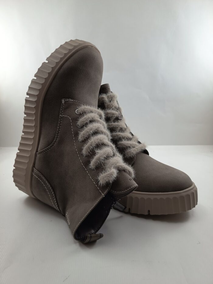 Bota de piel camel con cierre de cordon, Wormann mod. 25251 - Imagen 4