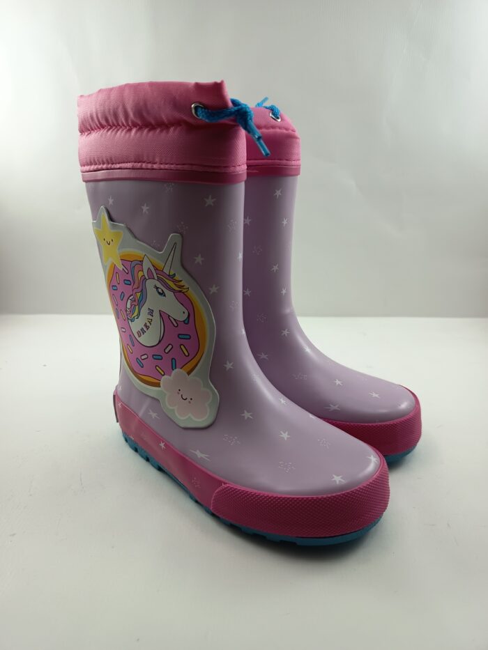 Bota de agua sintetica magenta con cierre de cordon, Gioseppo mod. 76540