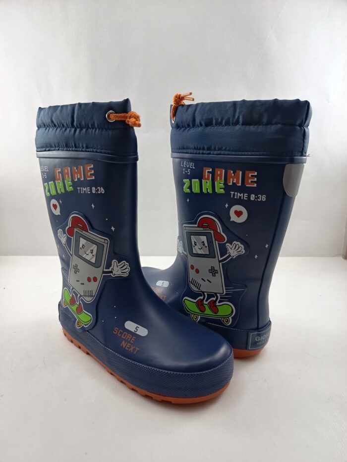 Bota de agua sintetica azul con cierre de cordon, Gioseppo mod. 76541 - Imagen 2