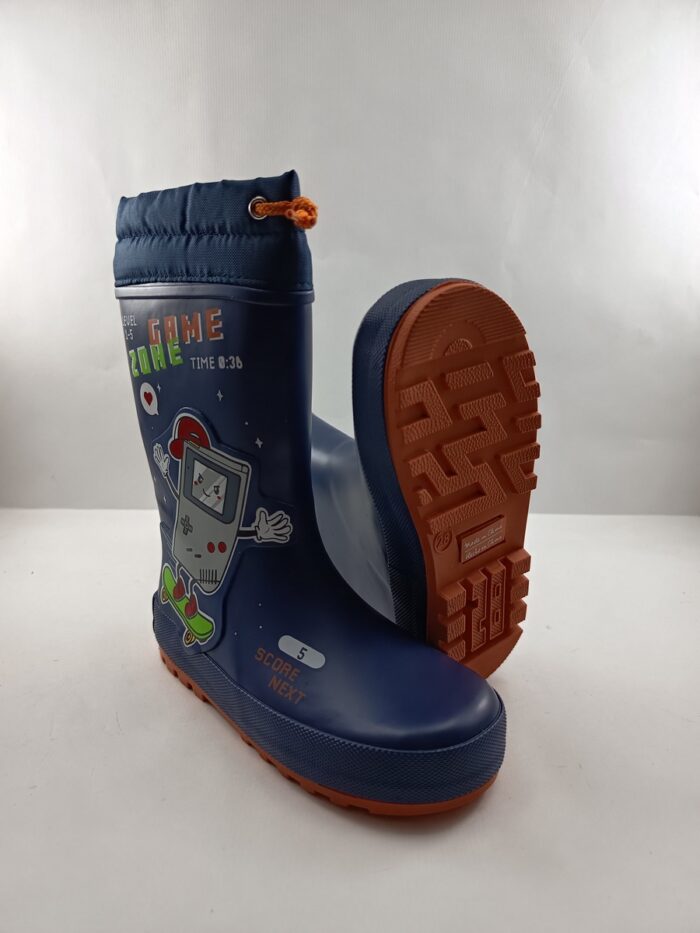 Bota de agua sintetica azul con cierre de cordon, Gioseppo mod. 76541 - Imagen 3