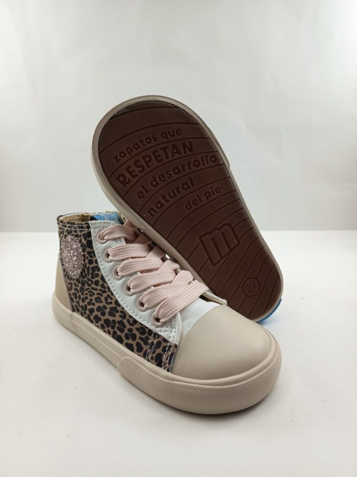 Semi-sport de piel multicolor con cierre de cordon, Mustang kids mod. 49322 - Imagen 3