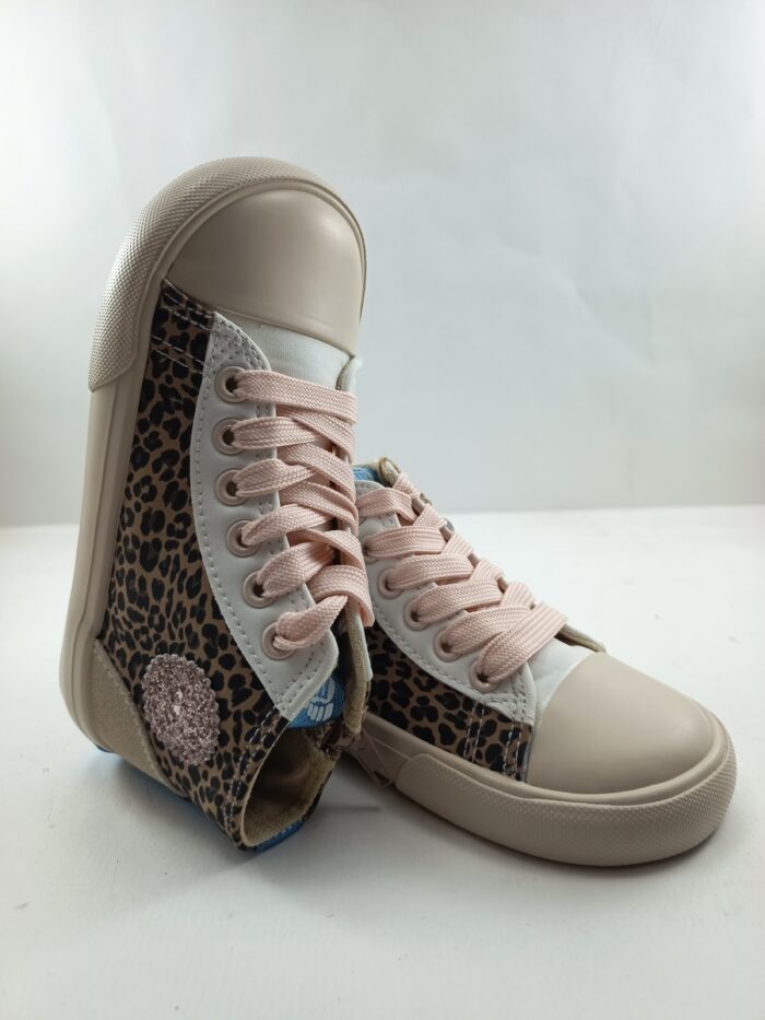 Semi-sport de piel multicolor con cierre de cordon, Mustang kids mod. 49322 - Imagen 4