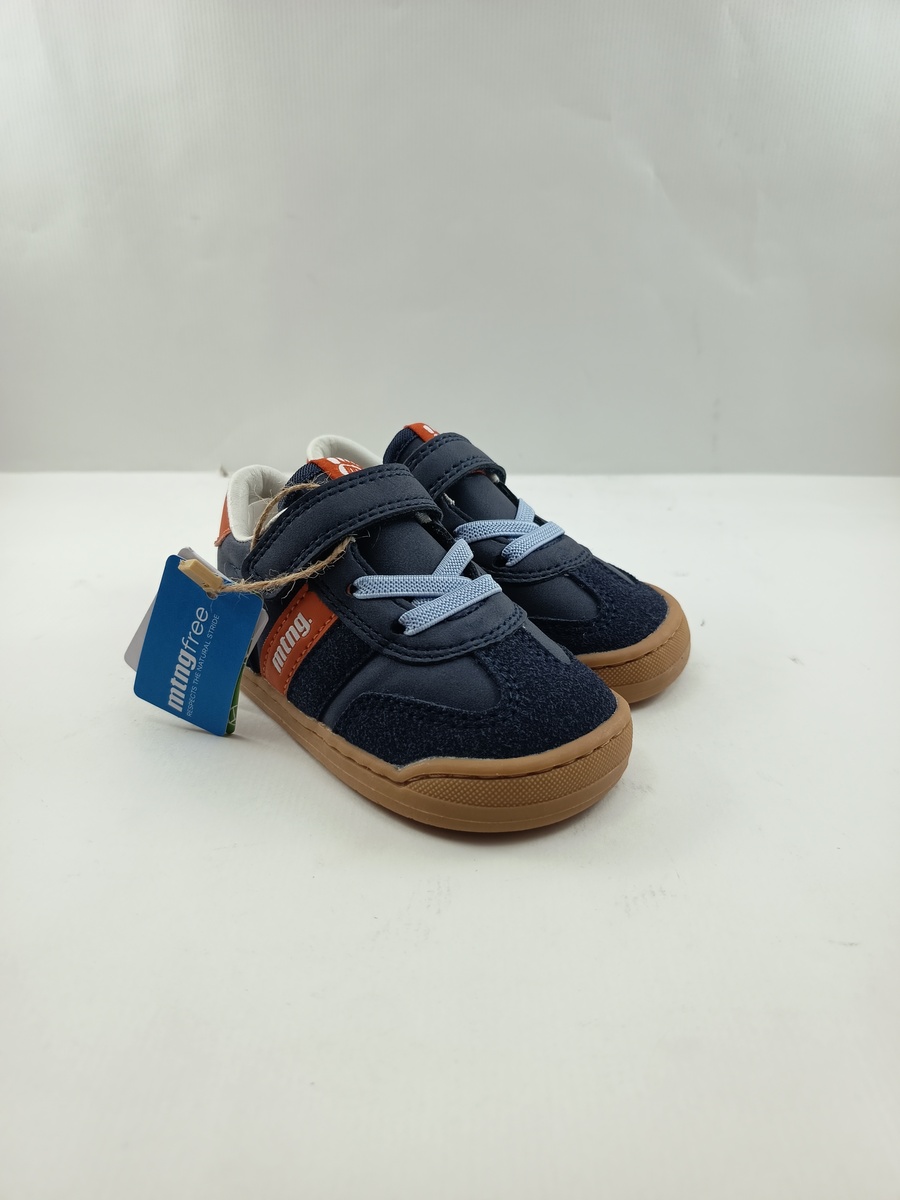 Semi-sport sintetico azul con cierre de velcro, Mustang kids mod. 49060