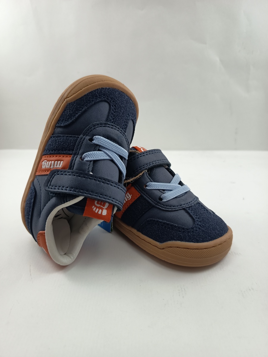 Semi-sport sintetico azul con cierre de velcro, Mustang kids mod. 49060 - Imagen 4