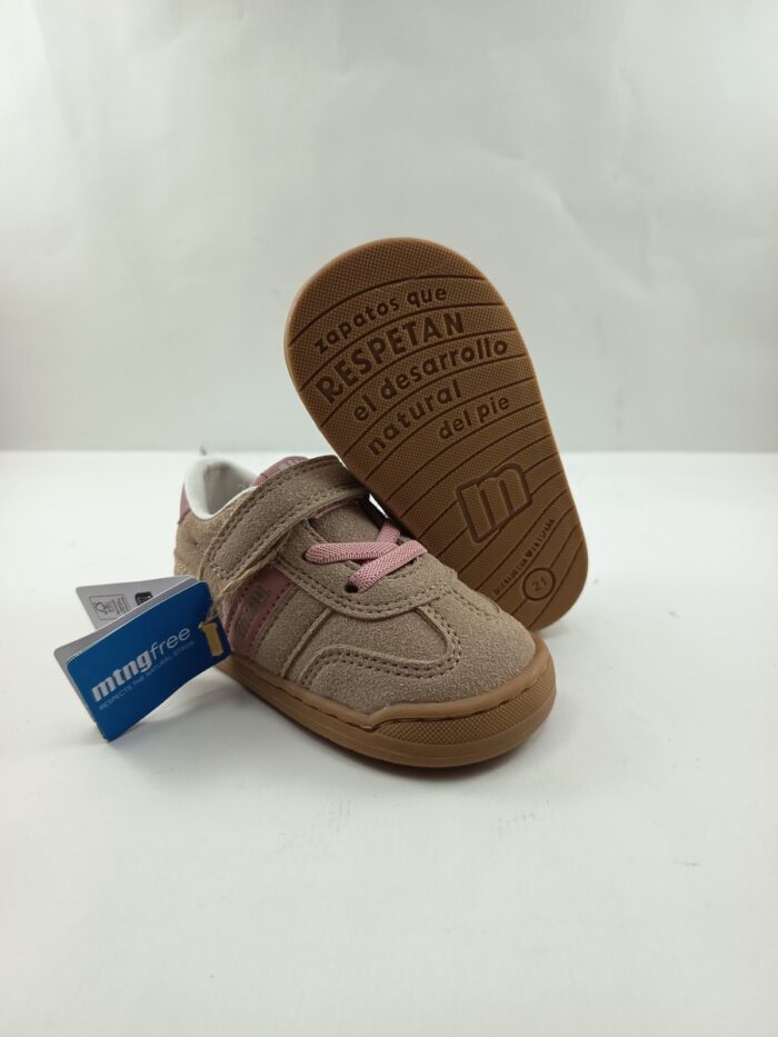 Semi-sport de piel rosa con cierre de velcro, Mtng kids mod. 49060/48942 - Imagen 3