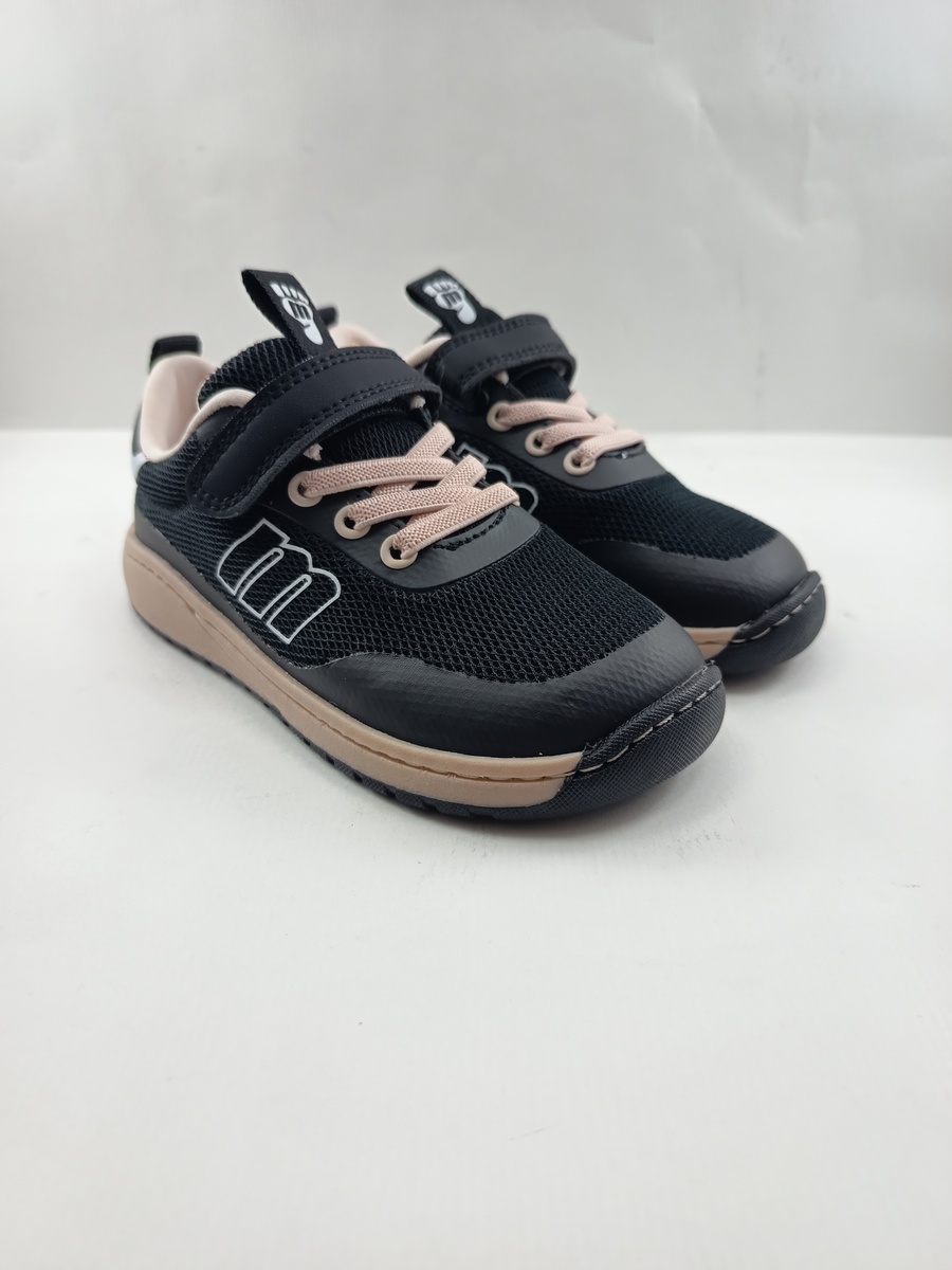 Semi-sport de piel negra con cierre de velcro, Mntg kids mod. 49045 - Imagen 2