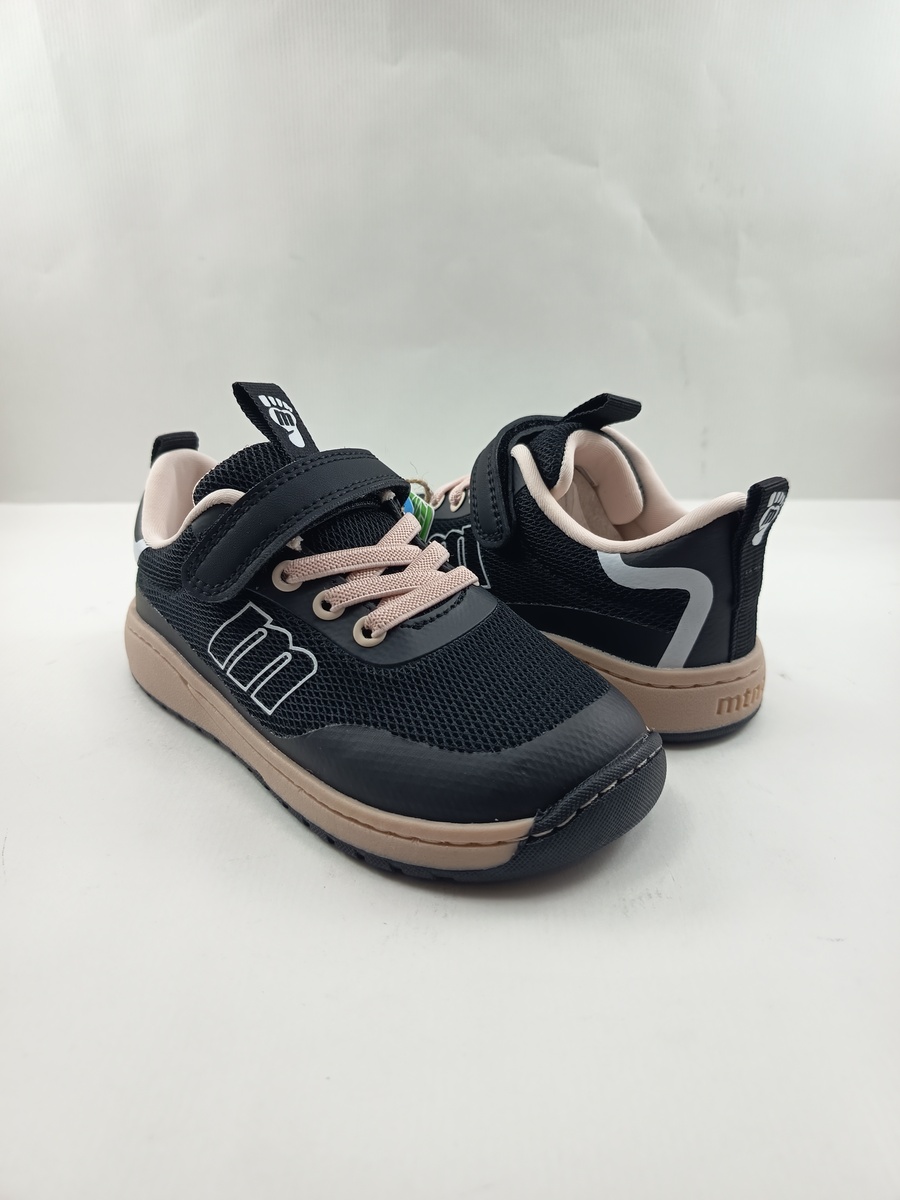 Semi-sport de piel negra con cierre de velcro, Mntg kids mod. 49045 - Imagen 3