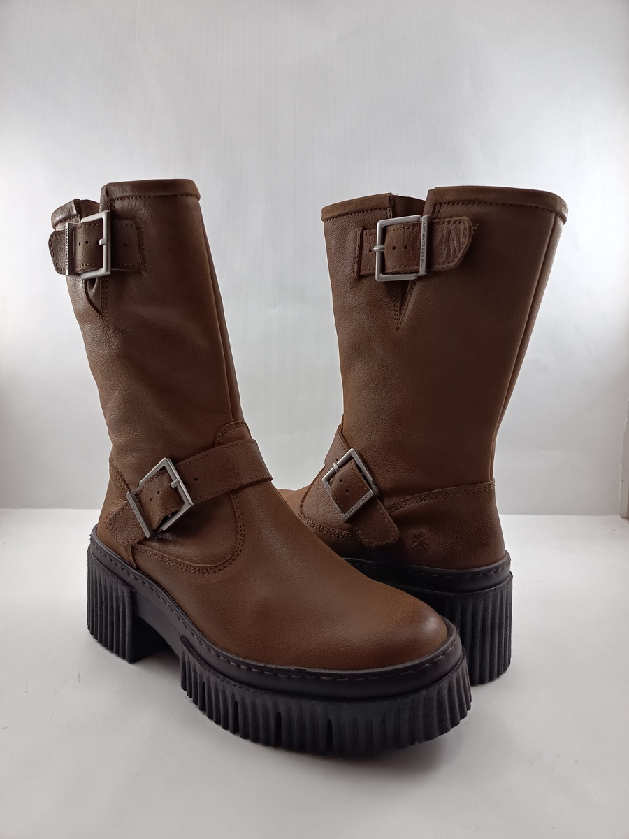 Bota de piel cuero con cierre de cremallera, Art mod. 1397 - Imagen 2