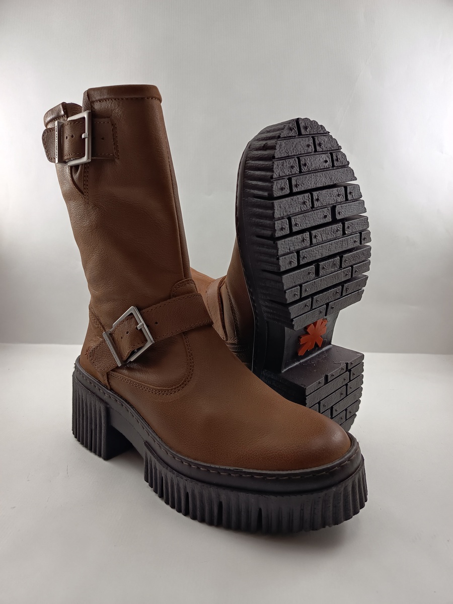 Bota de piel cuero con cierre de cremallera, Art mod. 1397 - Imagen 3