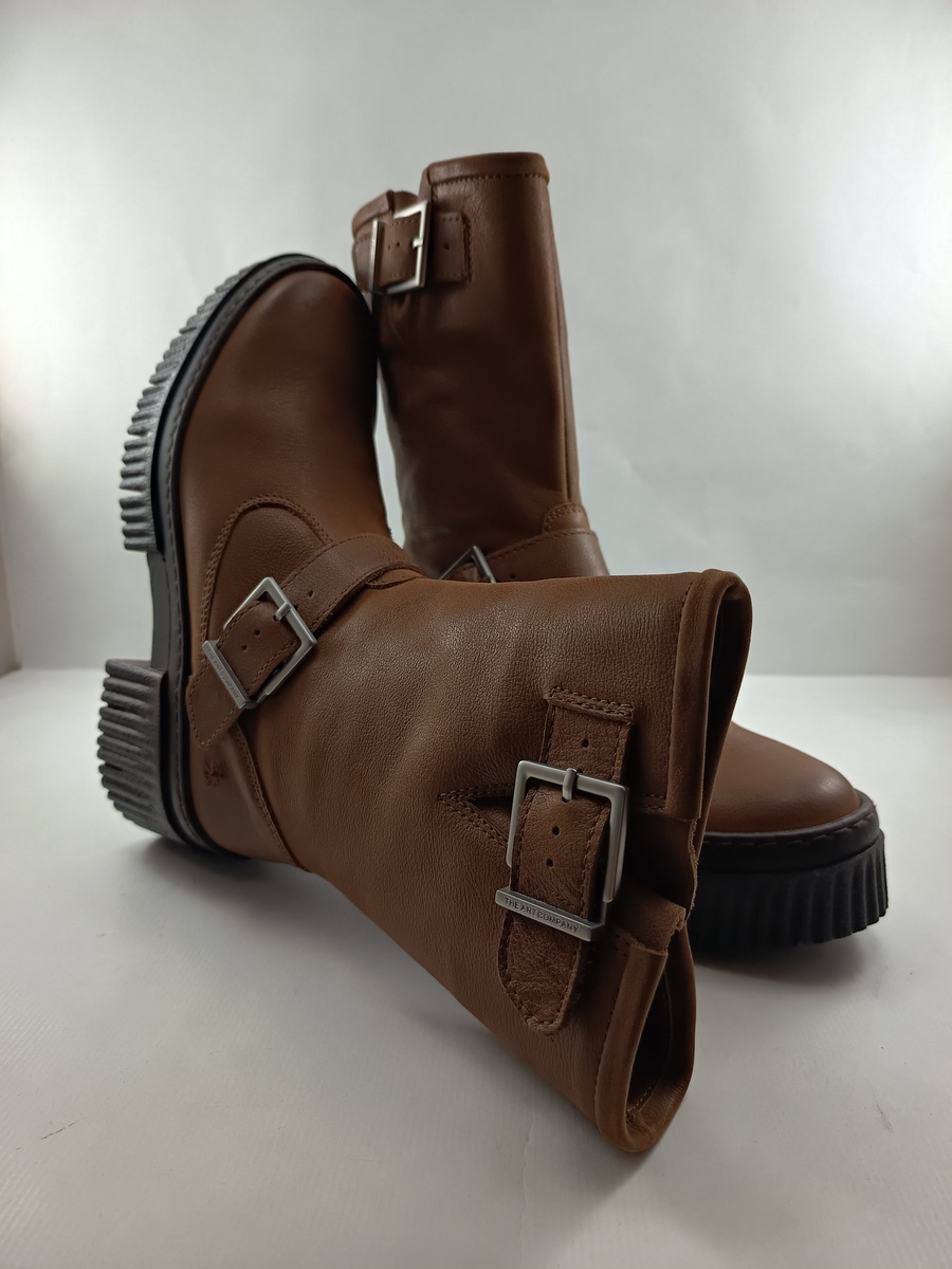Bota de piel cuero con cierre de cremallera, Art mod. 1397 - Imagen 4