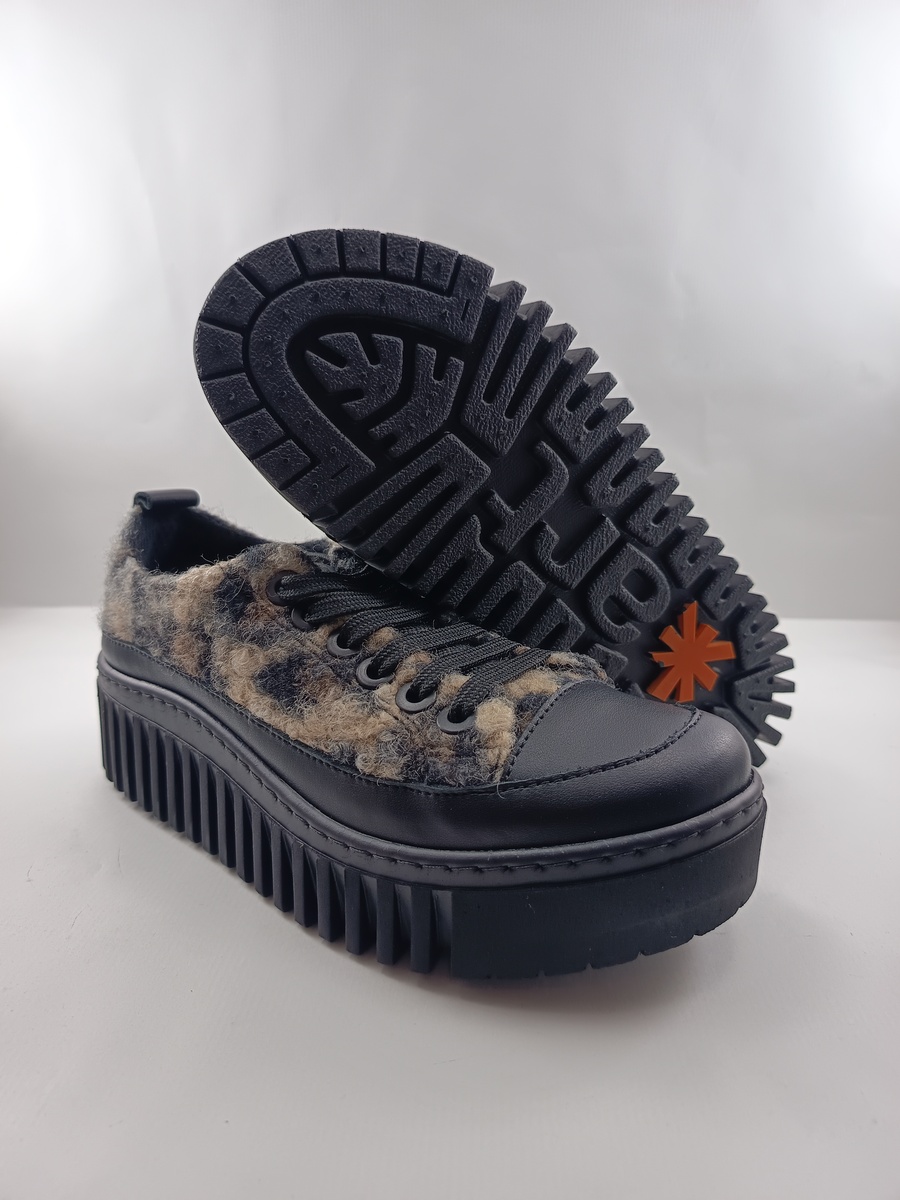 Semi-sport de piel multicolor con cierre de cordon, Art mod. 15185 - Imagen 3