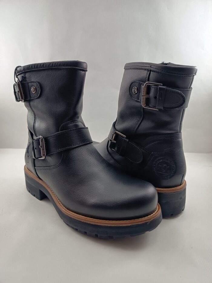 Bota de piel negra con cierre de hebillas, Panama Jack mod. Raily igloo B1 - Imagen 3