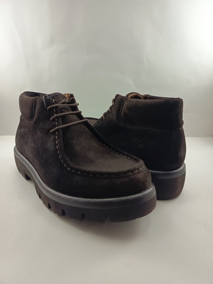 Botin de piel marron con cierre de cordon, Panama Jack mod. Lucca C2 - Imagen 2