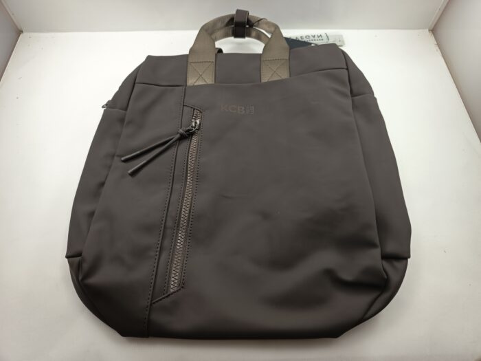 Mochila grande sintetica marron con cierre de cremallera, Kcb mod. 3490