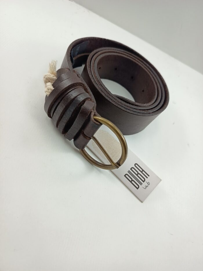 Cinturon de piel marron con cierre de hebilla, Biba mod. HOM1A