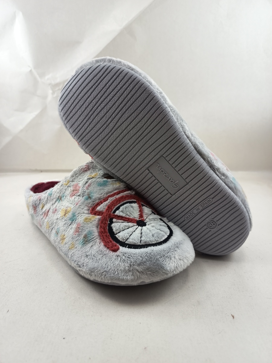 Alpargata de casa tipo chancla sintetica multicolor sin cierres, Garzón mod. 15370 - Imagen 3