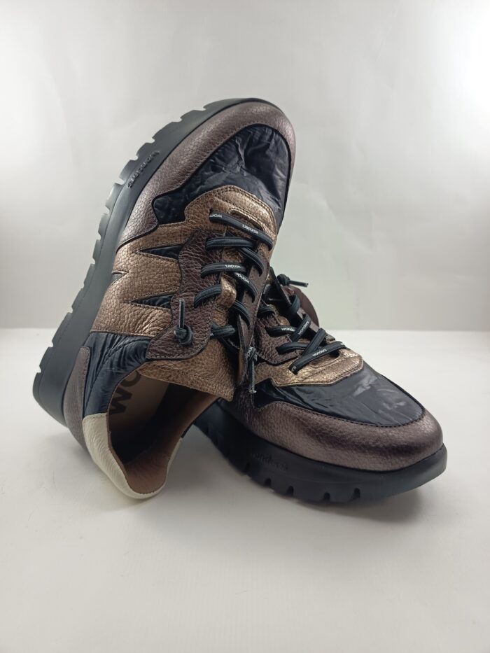 Semi-sport de piel multicolor con cierre de cordon elastico, Wonders mod. A-2491 - Imagen 2