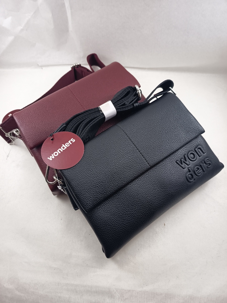 Bolso de piel pequeño con cierre de cremallera, Wonders mod. WB-54020