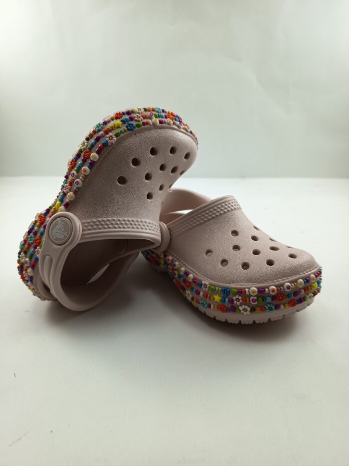 Croc classico beaded crema sin cierres y tira trasera, Croc mod. 211627/14 - Imagen 4