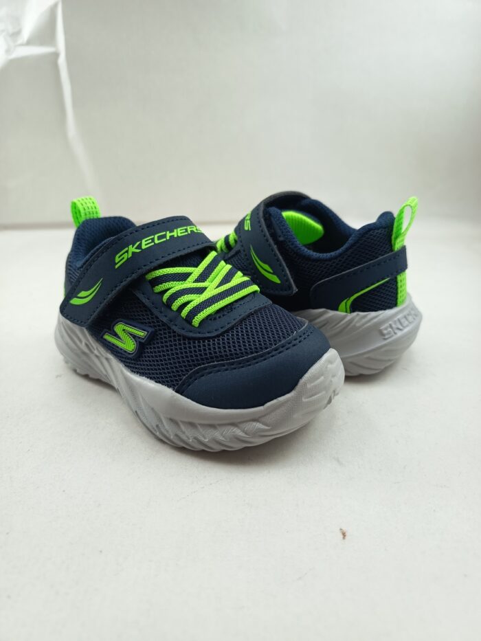 Semi-sport sintetico azul con cierre de velcro, Skechers mod.407308N - Imagen 2