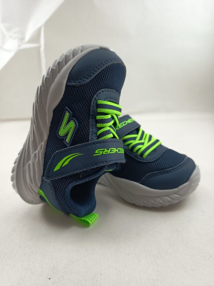Semi-sport sintetico azul con cierre de velcro, Skechers mod.407308N - Imagen 4