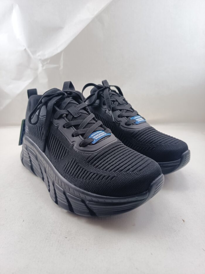 Semi-sport sintetico negro con cierre de cordon, Skechers mod. 117385
