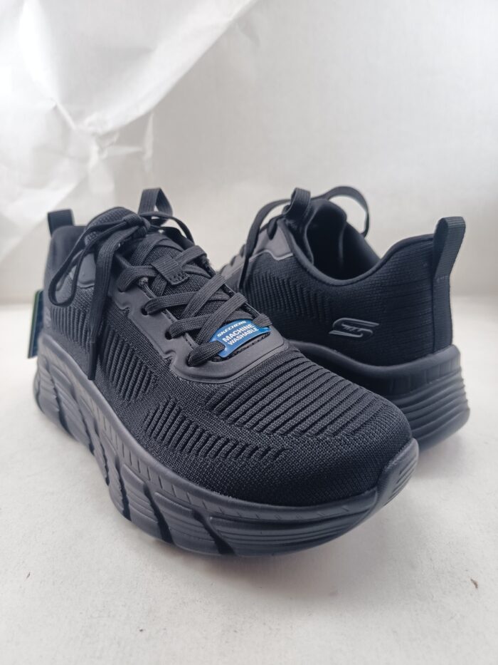 Semi-sport sintetico negro con cierre de cordon, Skechers mod. 117385 - Imagen 2