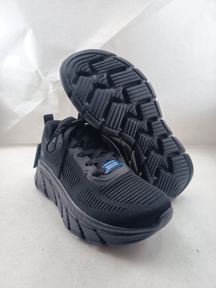 Semi-sport sintetico negro con cierre de cordon, Skechers mod. 117385 - Imagen 3