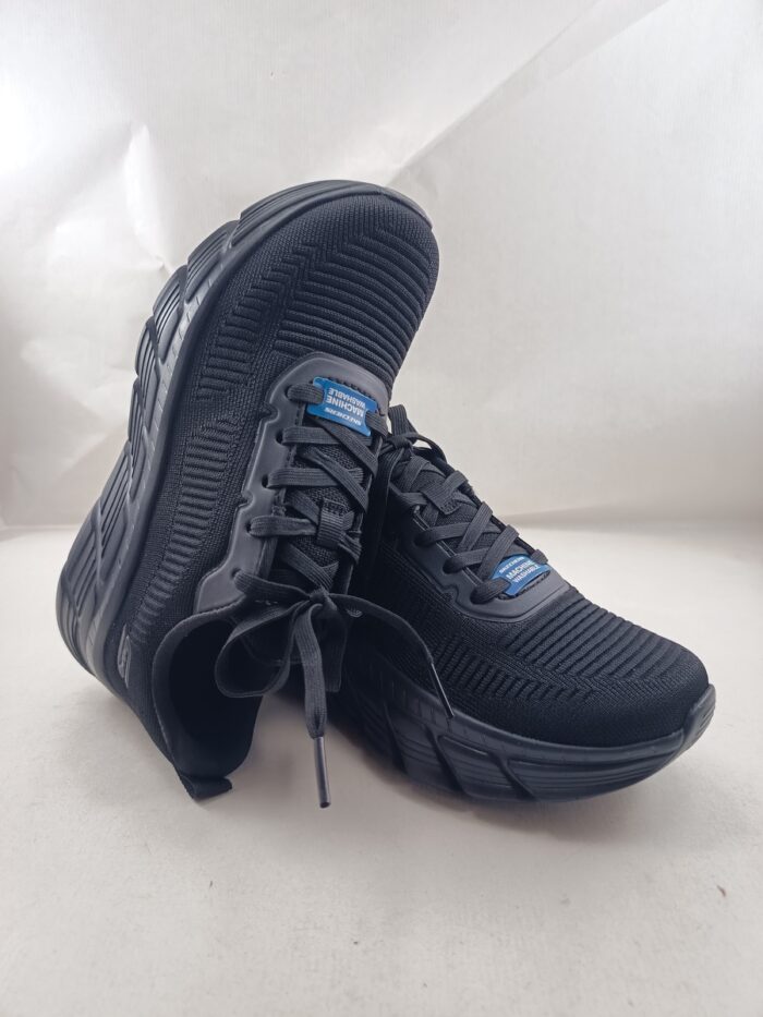 Semi-sport sintetico negro con cierre de cordon, Skechers mod. 117385 - Imagen 4