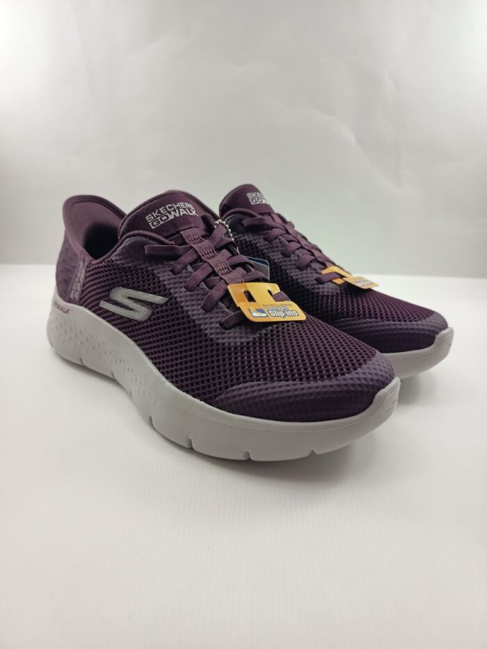 Semi-sport sintetico granate sin cierres, modelo sliping, Skechers mod. 124836 - Imagen 2