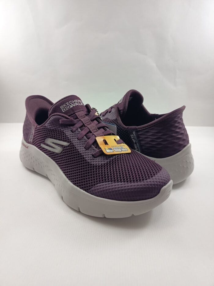 Semi-sport sintetico granate sin cierres, modelo sliping, Skechers mod. 124836 - Imagen 3