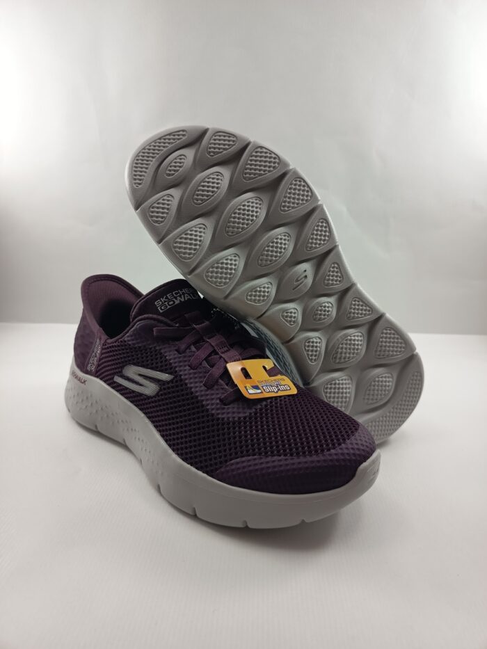 Semi-sport sintetico granate sin cierres, modelo sliping, Skechers mod. 124836 - Imagen 4