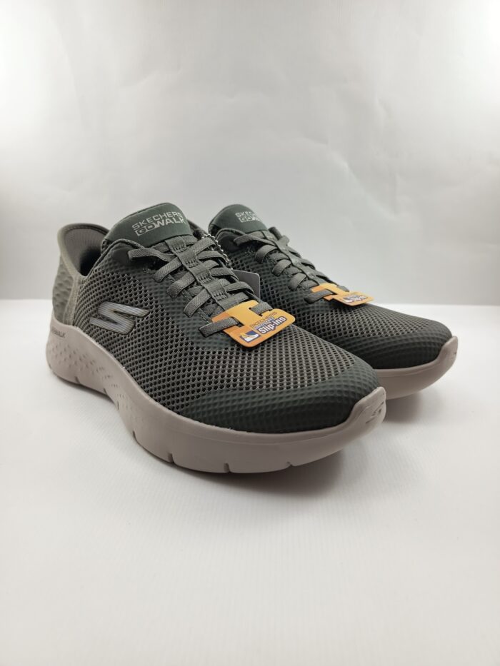 Semi-sport sintetico verde sin cierres, modelo sliping, Skechers mod. 124836 - Imagen 2