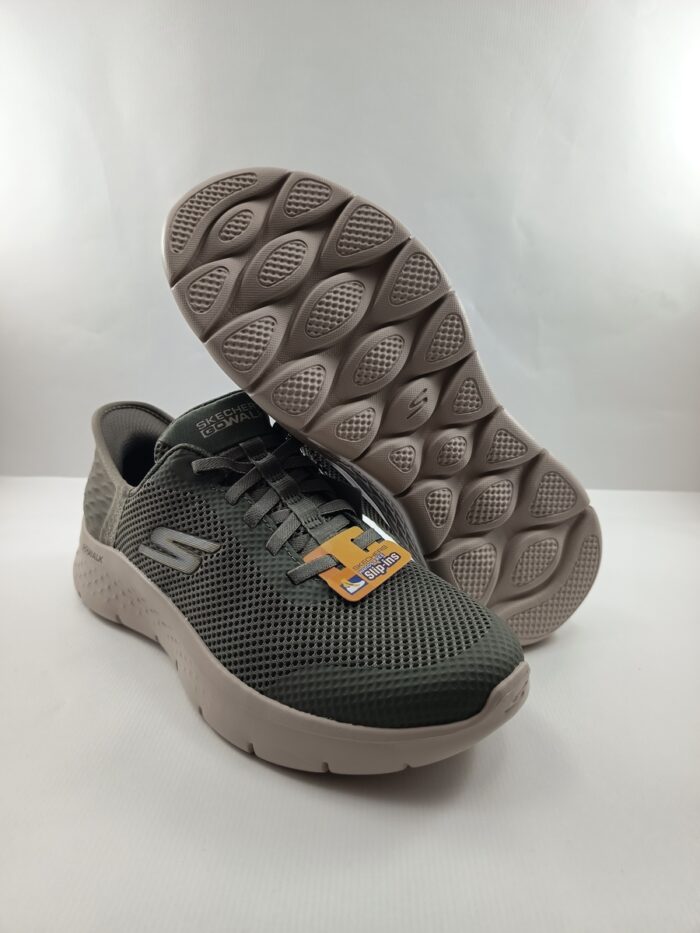Semi-sport sintetico verde sin cierres, modelo sliping, Skechers mod. 124836 - Imagen 4