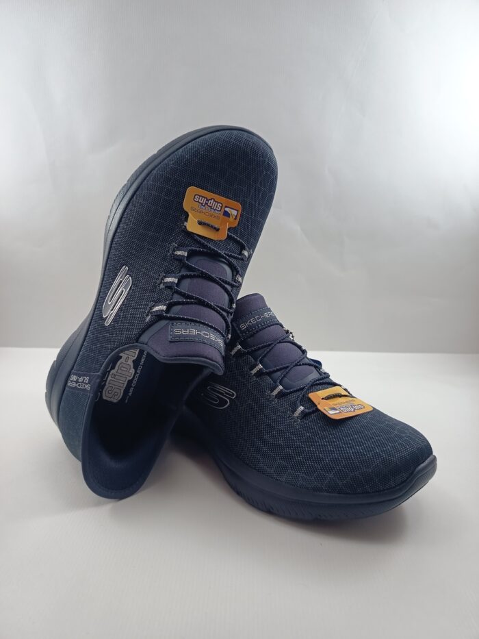 Semi-sport sintetico negro sin cierres, modelo sliping, Skechers mod. 150128 - Imagen 4