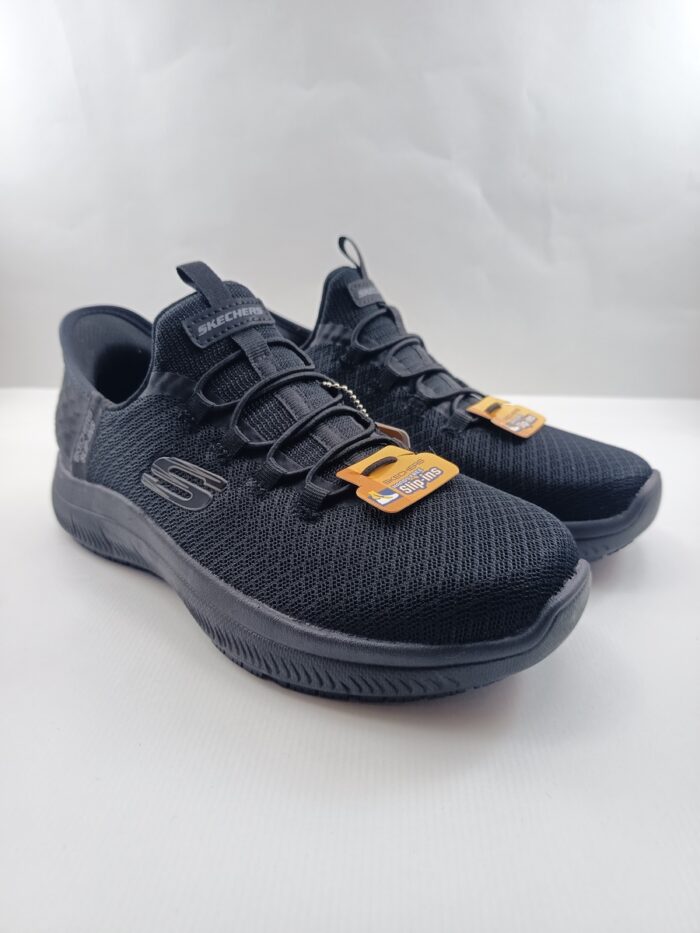 Semi-sport sintetico negro sin cierres, modelo sliping, Skechers mod. 108144 - Imagen 2