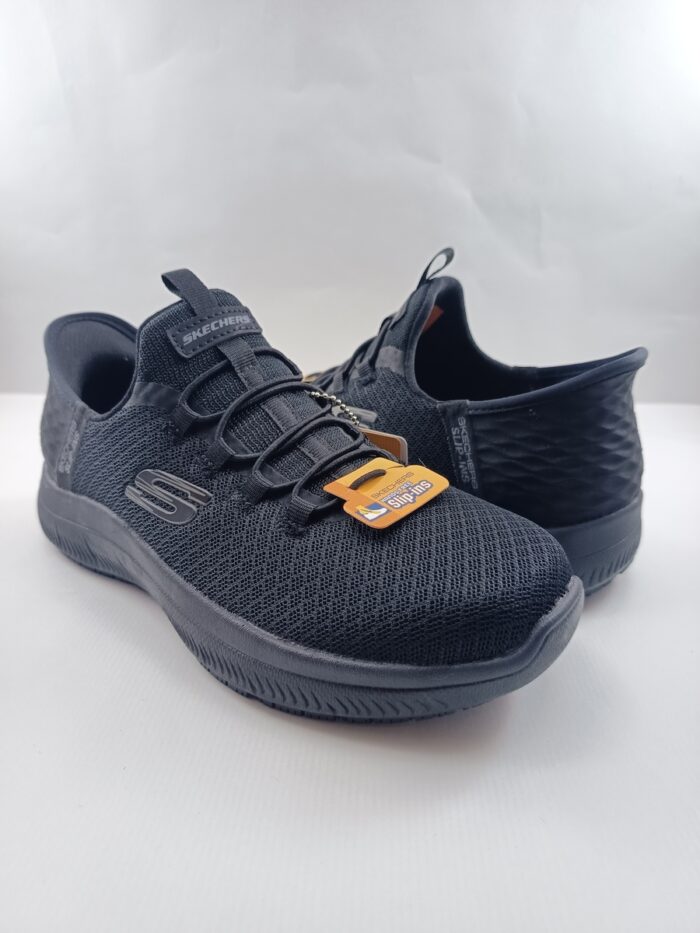 Semi-sport sintetico negro sin cierres, modelo sliping, Skechers mod. 108144 - Imagen 3