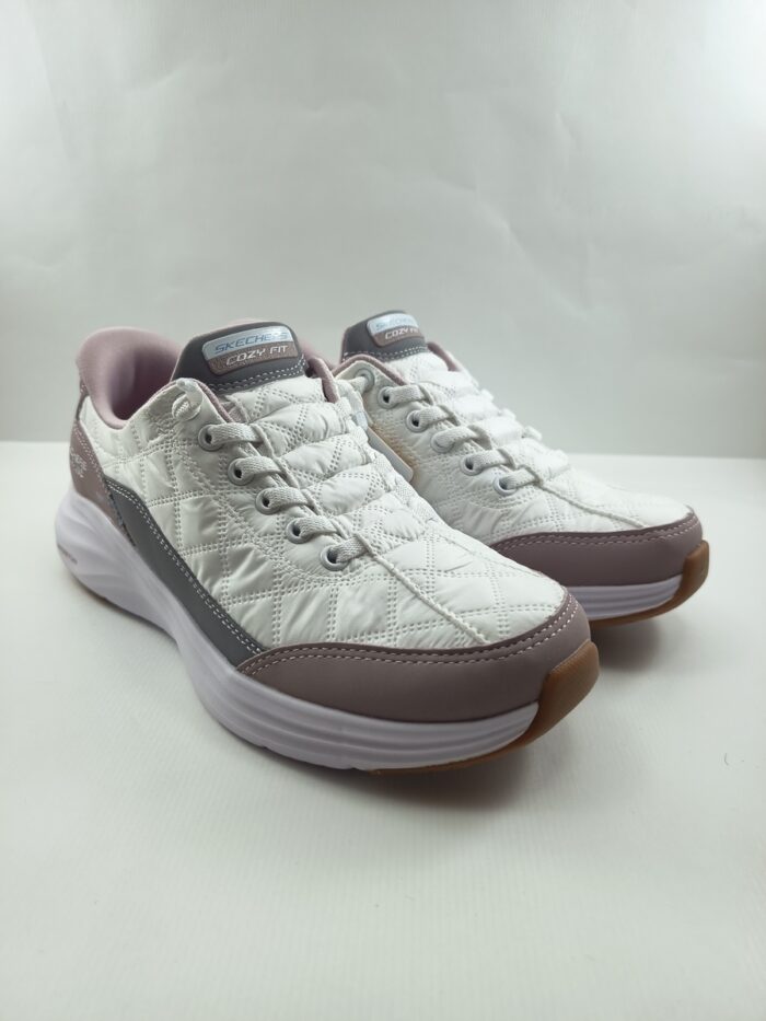 Semi-sport sintetico blanco sin cierres, modelo sliping, Skechers mod. 150404