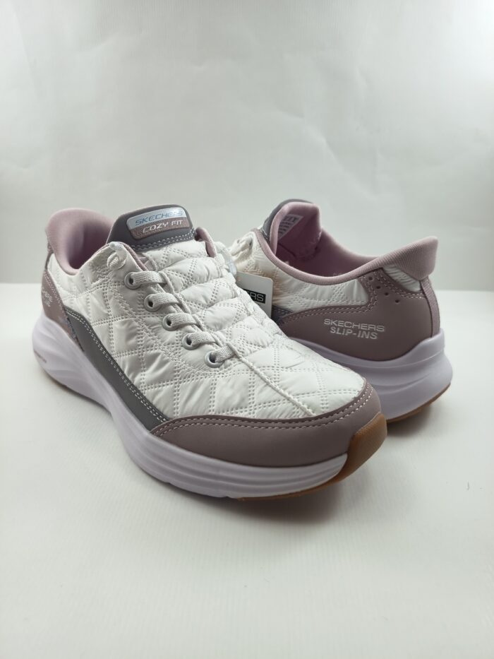 Semi-sport sintetico blanco sin cierres, modelo sliping, Skechers mod. 150404 - Imagen 2