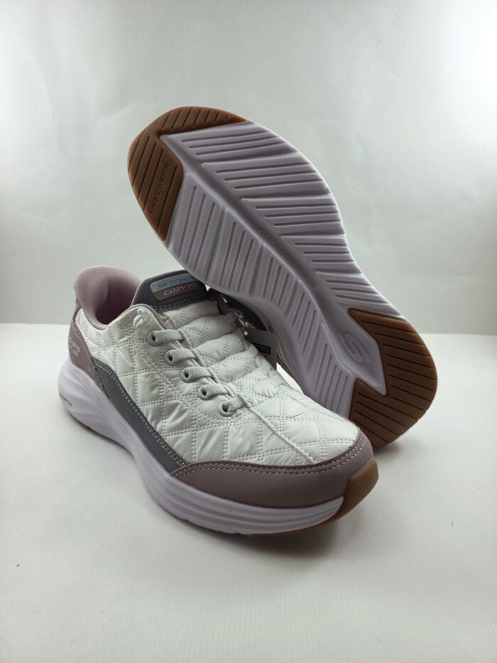 Semi-sport sintetico blanco sin cierres, modelo sliping, Skechers mod. 150404 - Imagen 3