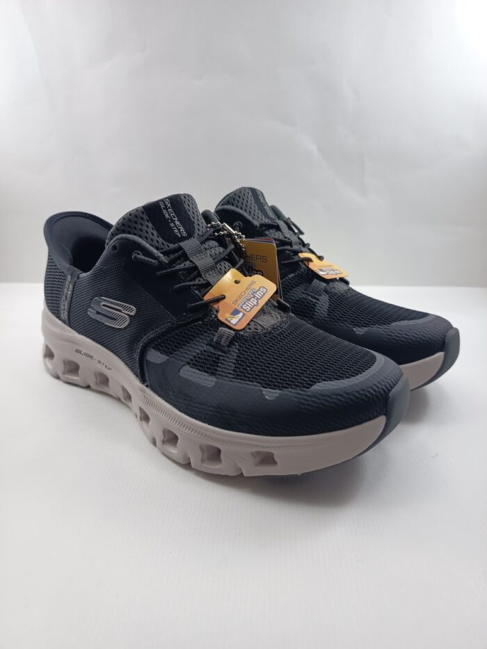 Semi-sport sintetico negro sin cierres, modelo sliping, Skechers mod. 150420 - Imagen 2