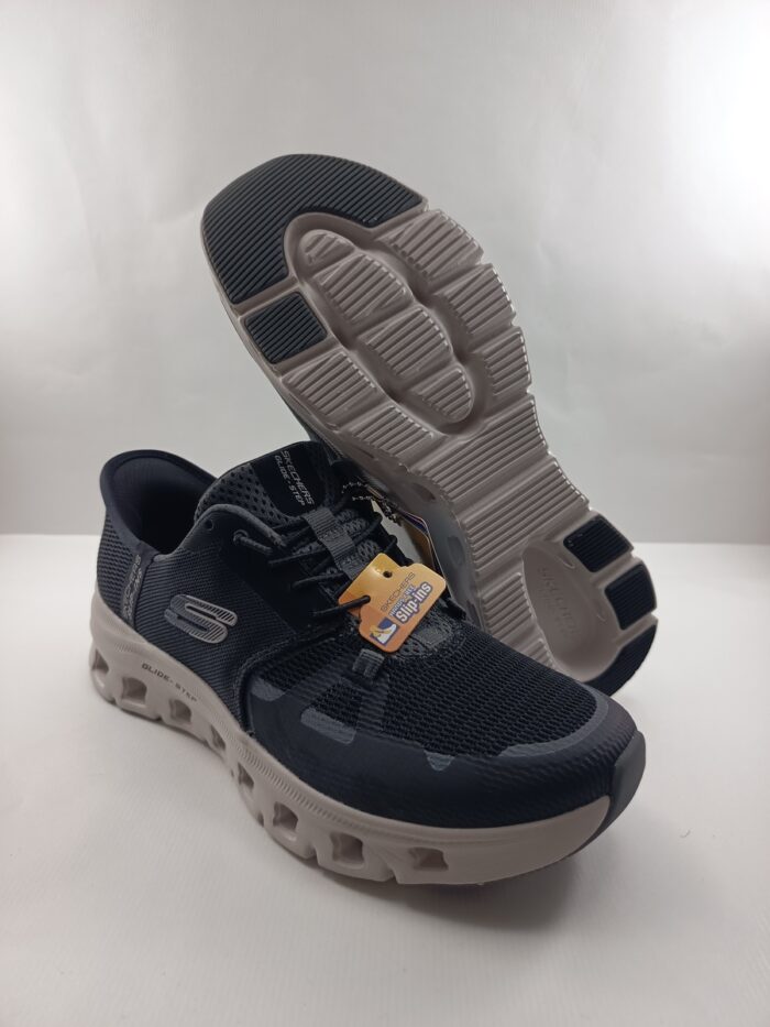 Semi-sport sintetico negro sin cierres, modelo sliping, Skechers mod. 150420 - Imagen 4