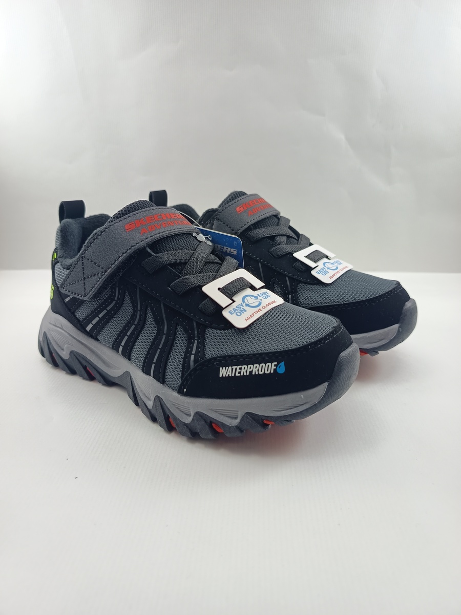 Semi-sport sintetico negro con cierre de velcro, Skechers mod. 406411 - Imagen 2