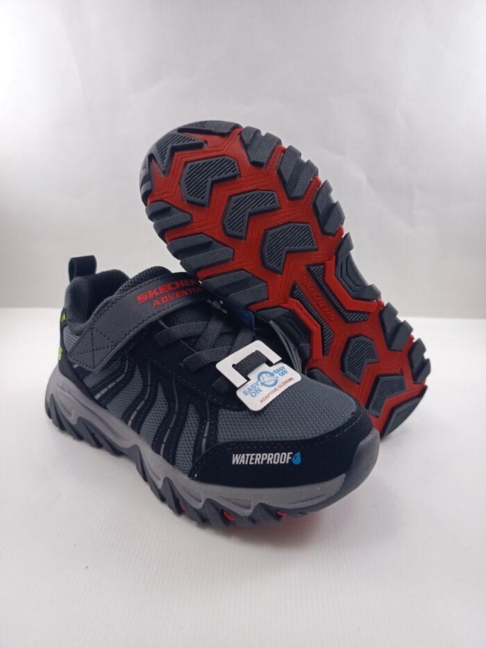 Semi-sport sintetico negro con cierre de velcro, Skechers mod. 406411 - Imagen 4